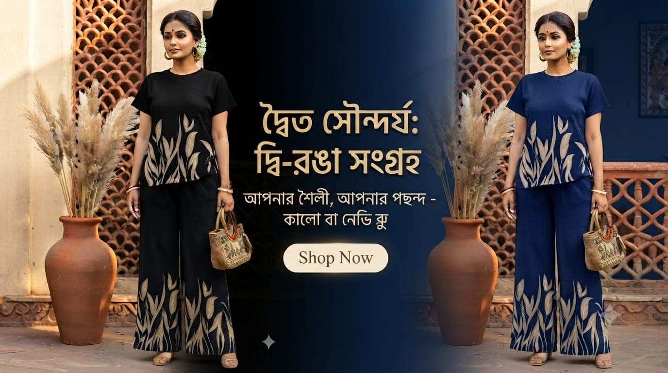 স্টাইলিশ মেয়েদের কটন কো-অর্ড সেট